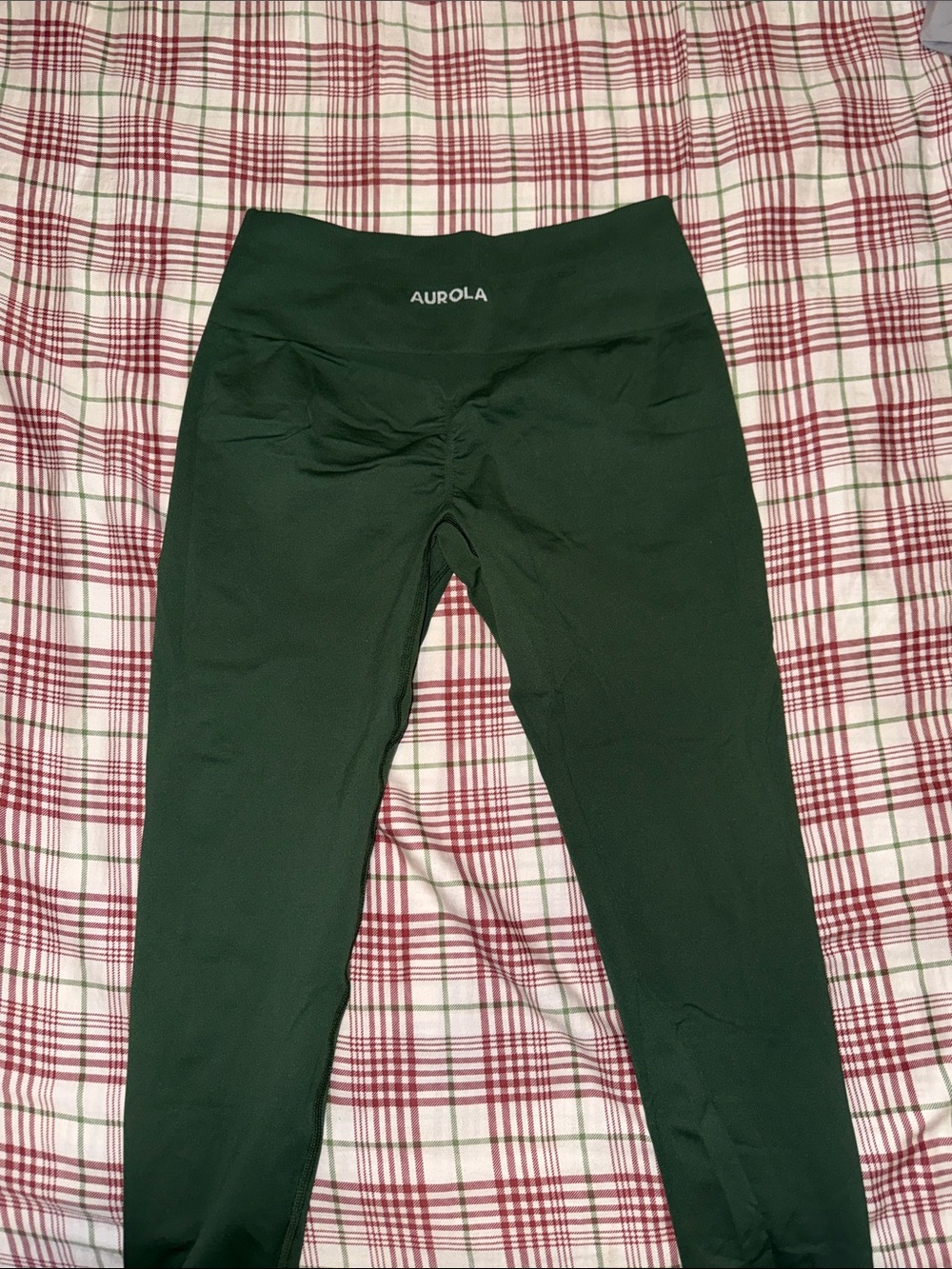 Aurora Dark Green Leggings - Comfortable Active Bottoms